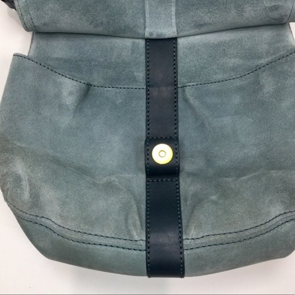 Isabel Marant Keila Leather Suede Two Tone Blue/Light Blue Crossbody Bag - Picture 8 of 16